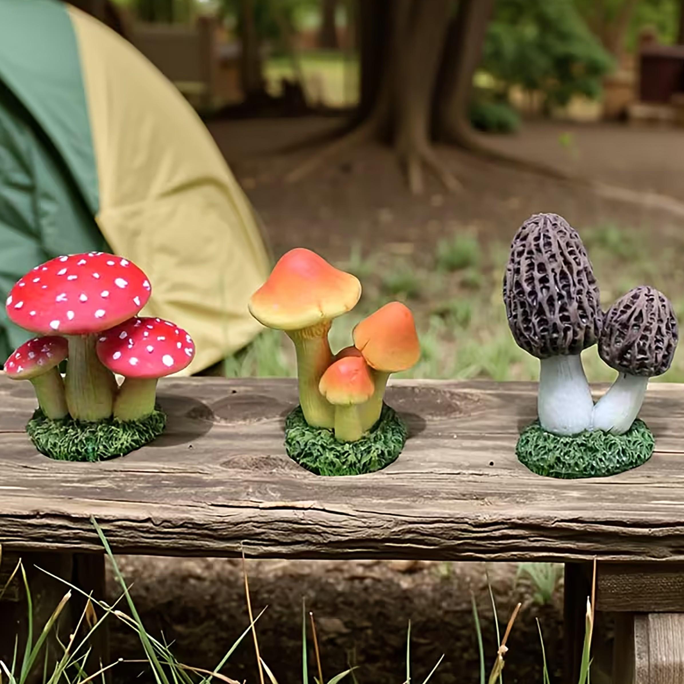 Echeveria Succulent - 1 Set of 3pcs Artificial Mushroom
